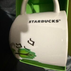 Starbucks White Mug with Green and Black Design New Orleans